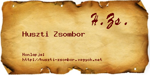 Huszti Zsombor névjegykártya